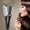 HURRISE Hair Straightening Comb, Professional V Shaped Comb, Double Sided Straightening Brush, Bristles Hairdressing Tool