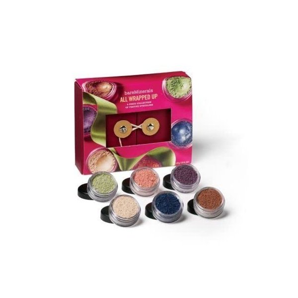 loose mineral ALL WRAPPED UP 6-Piece Eyecolors Eye Shadow Kit Garland Mistletoe Tinsel Bauble Gift Present