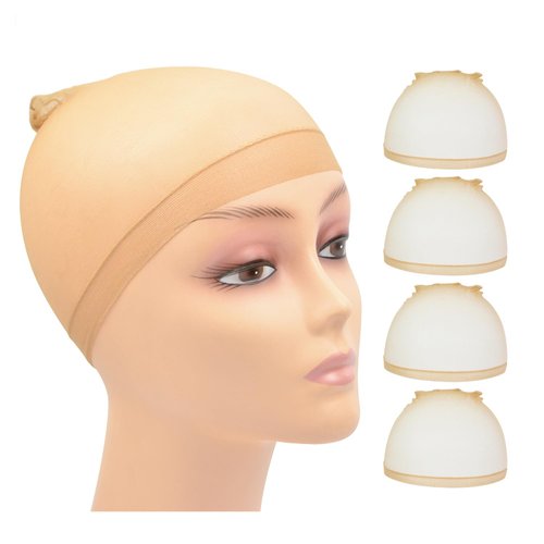 YTBYT 4 Pcs Stocking Wig Caps HD Wig Caps for Lace Front Wig Stretchy Wig Caps Thin and Breathable Stocking Wig Cap