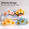 AMCAMI 4 Pcs Flower Hair Clips Hair Clips for Women Claw Clips for Thick Hair Hair Claw Clips Hair Clips for Thin Hair Beach Accessories for Women Cute Hair Clips Hawaiian Flower Hair Clips Hair Claws