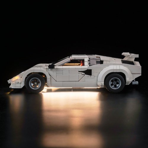 BRICKSHINING LED Lighting Compatible with Lego Lamborghini Countach 5000 Quattrovalvole 10337, Light Kit Compatible with Lego 10337, NOT Included The Model Set(18 Key RC Version)