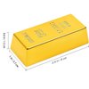 3pcs Simulated Treasure Fake Plastic Golden Brick Bullion, Gold Bar Paperweight, Stage Prop, Kids Gift, Party Supplies, Bank Pretend Play(2.4 Inch)