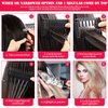Boao 3 Pieces Hair Comb, 3-Way Highlighting Sectioning Foiling Comb for Hair Coloring, Microbraiding, Styling and Dyeing, Plastic, 3 Count (Pack of 1), Black, 24.5 x 6.5 cm/ 9.65 x 2.56 inches