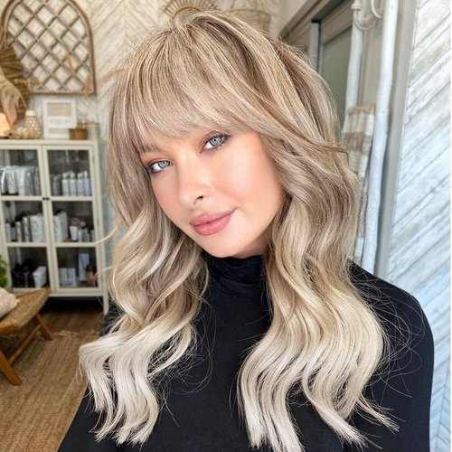 Nicene Curly Short Wavy Bob Mix Blonde Wig With Bangs for Women Shoulder Length Colorful Cosplay Synthetic Wigs(14" Golden Blonde)