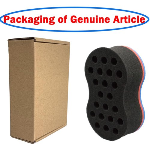 Twist Hair Sponge Brush Curl Sponge Big Holes for Women and Men Dread Foam Afro Curling Loc Barber Coil Nappy Brush Wave Black Sponge 1 Pcs