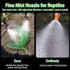 Reptile Mister Nozzles - T Double Misting Assembly，Reptile Misting Nozzles 1/4'', Reptile Fogger Fine Mist Nozzles for Reptile Terrarium, Paludarium, Vivarium, Plants, Amphibians, Tank