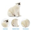 Toymany 6PCS Polar Bear Figurines Toy with Polar Bear Cub, 2-4" Realistic Plastic Arctic Animals Figures Family Set for Christmas Educational Toys Cake Toppers Birthday Gifts for Kids