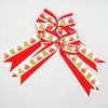 Christmas Owl Equestrian Hair Bows-Available on French Barrette, Alligator Clip (4" tail length, French barrette)