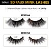 Laflare Premium Silk Lashes 3D Faux Mink Eyelashes Multipack, Light, Natural Looking, Professional Easy to Apply Eyelashes in a Knitted Style 10 Pairs Jumbo Pack (CSR10P)