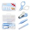 Yeeeasy Baby Nail Clippers Kit Baby Grooming Set with Nail Clippers, Scissors, Nail File & Tweezers Baby Care Kit Fingernail Cutter for Baby,Newborn,Infant,Toddler,Kid(Blue)