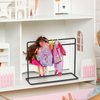 NUOBESTY Doll Clothes Rack Doll Dress Rack, Doll Garment Rack Clothes Hanger Mini Coat Hanger, Compatible with 18 Inch Doll Accessories Metal Doll Rack