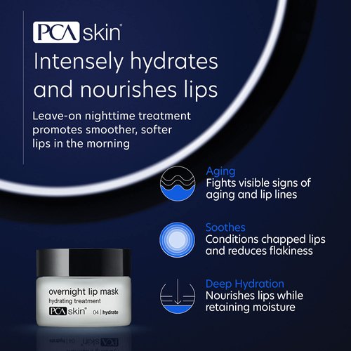 PCA SKIN Overnight Lip Balm Mask — Ultra-Moisturizing Lip Skin Care Treatment, Restores Moisture & Hydrates Dry, Chapped Lips while Sleeping (0.46 oz)