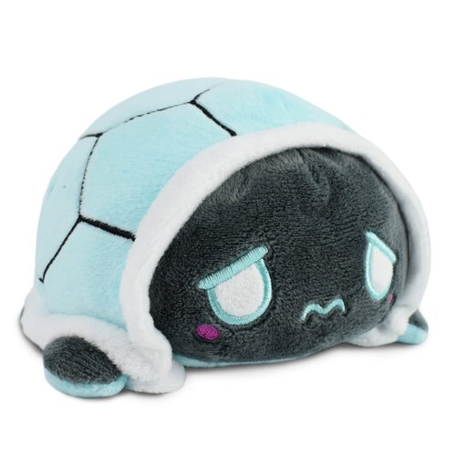 TeeTurtle - The Original Reversible Turtle Plushie - Rainy Day - Cute Sensory Fidget Stuffed Animals That Show Your Mood 3.5 inch, 100% Polyester Fiber