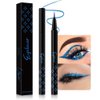 evpct 1Pcs Royal Blue Glitter Glittering Diamond Shimmer Liquid Eyeliner Eye Makeup Pencil Set, Sparkle Shimmer Colored Eyeliner Pen Waterproof Smudge Proof Long Lasting High Pigmented 04#