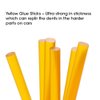 16PCS Hair Extensions Keratin Glue Sticks Professional Hair Adhesive Keratin Glue Sticks Hot Melt Glue Stick Hair Adhesive Sticks Dent Puller Glue Sticks(16 Pcs, Yellow)