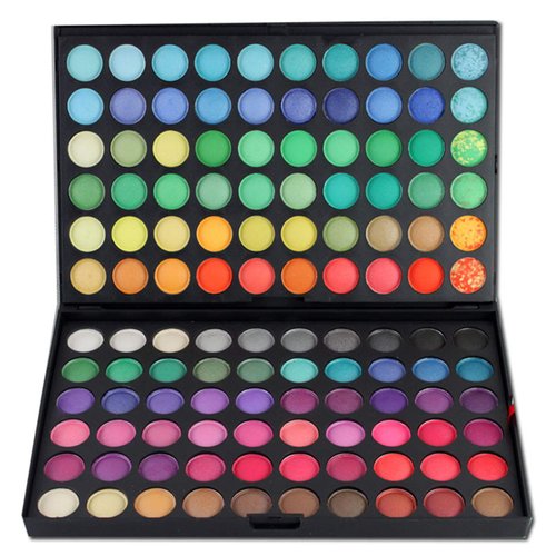 Joyeee 120 Color Eyeshadow Palette Kit with 10 Pcs Foundation Makeup Brush, ​Professional Daily Use Colorful with Velvety Texture Eyeshadow Palette, Highly Pigmented Waterproof Long Lasting Makeup