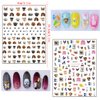 8 Sheets Cute Animal Nail Art Adhesive Sticker Cows Dog Cat Pig Dragon Cartoon Nail Stickers 3D Nail Art Design for Women Girls Manicure Tips Charms Decoration Acrylic Nails Supplies Nail Decals