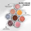 KYDA Shimmer Cream Eyeshadow, Smooth Ice Cream-like Texture, Lasting High Pigmented Creamy Formula, Blendable Shimmer Finish, Face & Eyes Highlighter, Multiuse Shimmer Cream, #08