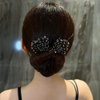 2 PACK Rhinestone Pearl Hair Accessories - Lazy Curler, Crystal Twist Bun Maker, French Hairstyle for Women and Girls