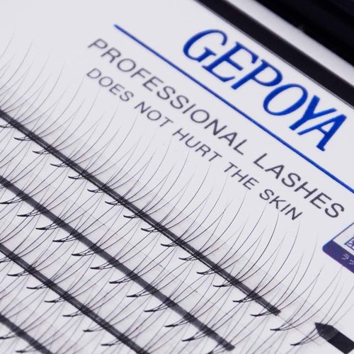 Cluster Lashes 3D Pre-made Volume Eyelashes Extensions GEPOYA Professional Individua Lashes 0.07mm Thickness B Curl Fan Lash Extensions(3D) (11mm)…