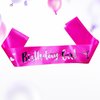 Generic Birthday Girl Sash, Birthday Sash for Girls, Birthday Girl Sash for Women, Birthday Gifts for Women, Hot Pink and Silver Birthday Party Decorations and Supplies