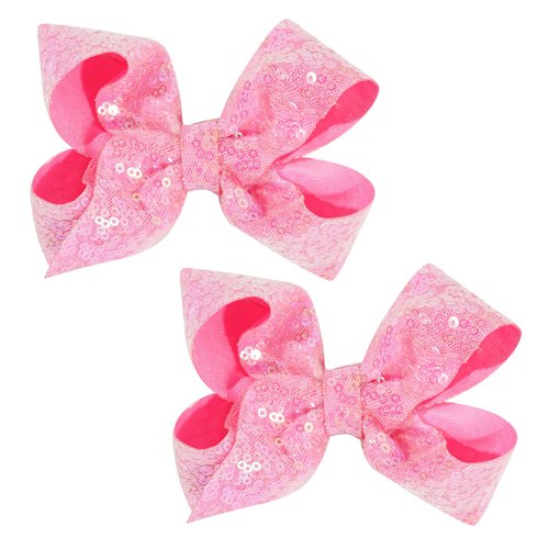 2 PCS 4 Inch Sequins Hair Bows Alligator Hair Clip Hair Barrettes Accessories for Women Teens Gir...