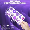 Cute Purple Temporary Tattoos Dark Purple Birthday Party Decorations Favors Supplies Violet Themed Cute Stickers 10 Sheets 112 PCS Gifts for Baby Girls Boys Decor Class School Carnival Christmas