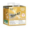 TEAR-AID Fabric Repair Kit, Type A Clear Patch for Canvas, Fiberglass, Leather, Polyester, Nylon & More, 3in x 5ft Roll, Single Pack