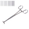 TcJ-Chen Septum Forceps Clamp Pliers Tool with 14G 16G 18G 20G Needles for Belly Nose Ear Tongue Lip Body Piercing