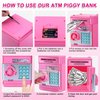 GuDoQi Password Piggy Bank, Digital Electronic Money Bank, Mini ATM Cash Coin Saving Can Toys, Birthday for Kids, Pink
