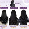 LaaVoo Clip in Hair Extensions Real Human Hair Dark Brown Hair Extensions Clip ins Remy Human Hair Darkest Brown Human Hair Clip in Extensions Silky Straight 18inch 5pcs/80g