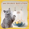 Rislobx 3-in-1 Tumbler Catnip Toy Interactive Cat Toys Cat Teaser with Feather and Bell, Track Balls Kitten Toys for Indoor Cats 9.8'' High (Blue)