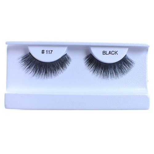 30 Pairs False Eyelashes Fake Eyelashes 100% Human Hair Black #117