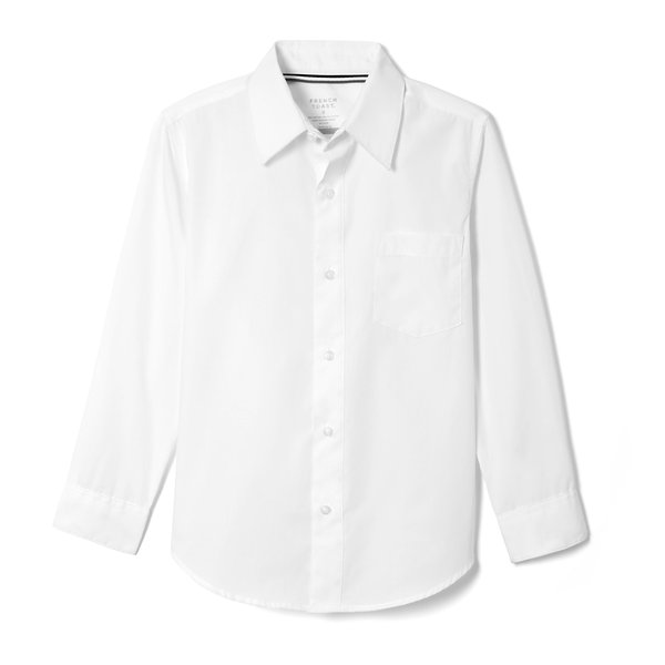 French Toast boys Long Sleeve Classic Dress (Standard & Husky) Button Down Shirt, White, 3T US