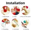 Yarn Ball Winder, Hands Operated Swift Yarn Fiber String Ball Wool Winder Machines for Family+4Pompom Maker+10PS Knitting Stitch Markers+10PS Plastic Needles+1PS Scissors(26b)