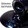 Firedeep Black Blue Gel Nail Polish, 16ml Deep Black Purple Glitter Sparkle Shiny Color UV/LED Soak Off Nail Gel Polish at Home