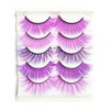 Purple Lashes Colorful Eyelashes Halloween Easter Faux Mink Eyelashes Colored False Eye Lashes Long Dramatic Party Fake Eyelashes Makeup Tools Costume Eye Lashes Extensions(MQ305-Purple)