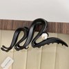 Black Ribbon Hair Clips Metal with Pearl Hair Accessories for Women Girls Elegant Curve Wave Hair Claw Clips Shiny Hairpins Strong Hold Nonslip Hair Clip for Thick or Thin Hair Goddess Look 1 Pcs