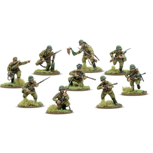 Warlord Bolt Action Soviet Red Army Infantry 1:56 WWII Military Wargaming Figures Plastic Model Kit, Small