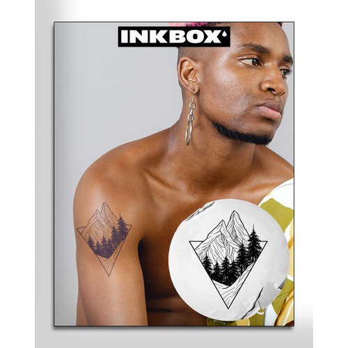 Inkbox Temporary Tattoos, Semi-Permanent Tattoo, One Premium Easy Long Lasting, Water-Resistant Temp Tattoo with For Now Ink - Lasts 1-2 Weeks, Planet Tattoo, 4 x 4 in, Rockies