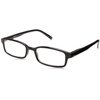 Foster Grant Men's Boston Square Reading Glasses, Black/Transparent, 59 mm + 2.75