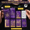 Hihealer 78 Tarot Cards Deck with Guide Book and Linen Carry Bag, Classic Original Tarot Cards for Beginners to Experts, Witchy Gifts for Women