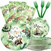 Reptile Party Decorations Set - Fun Reptile Party Plates, Napkins, and Forks for an Exciting Celebration - Disposable Reptile Party Supplies for Birthdays and Events