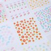 WOKOTO 50Pcs Self-Adhesive 3D Nail Stickers Flower Nail Decals for Women Girls Kids Floral Sticker Sheets with Tweezers