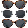 Bifocal Sunglasses for Women Reader Sunglasses Classic Retro Style Sun Protection Outdoors Eyewear -+4