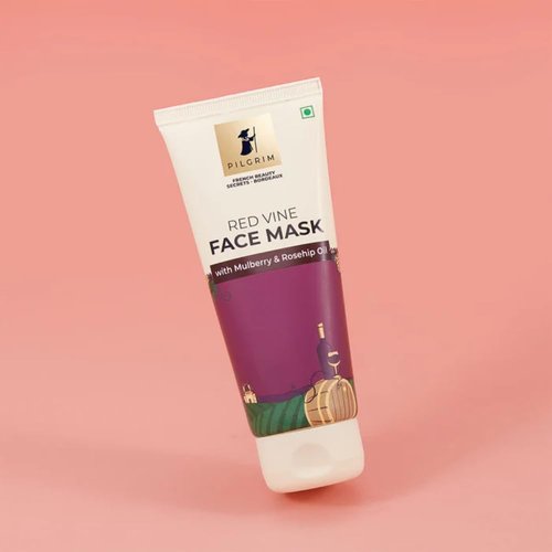 Pilgrim Red Vine Face Mask with Mulberry Extract & Rosehip Oil | Hydrating & Rejuvenating Face Mask for Radiant Skin | Reduces Fine Lines, Wrinkles & Dead Cells | 3.53 Oz (100gm)