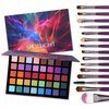 UCANBE Spotlight Eyeshadow Palette + 15 PCS Eye Brushes Makeup Set, Professional 40 Color Matte Shimmer Glitter Eye Shadow Pallet Highly Pigmented Waterproof Long Lasting Make up Pallete