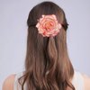 Halloween Rose Hair Clips Brooch Flower Red Rose Barrettes Brooch Pins Rose Hair Clip Breastpin Women Fashion Party Decoration Cosplay Costume Headpiece Cute Handmade Hair Accessories 5 Pack Rose