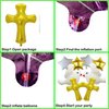 8pcs Religious Balloons Party Decoration Gold Cross Balloon White Dove Aluminum Balloons for Baptism First Communion God Bless Christening Memorial Baby Shower Party Decorations Supplies