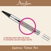 Duo Pack of Vegan-Approved Natural Looking Microblading Eyebrow Pencil, 4D Innovative Micro-Fork Tip Applicator, Long-lasting Eyebrow Pen, Waterproof & Smudgeproof, Cruelty Free (Light Brown)